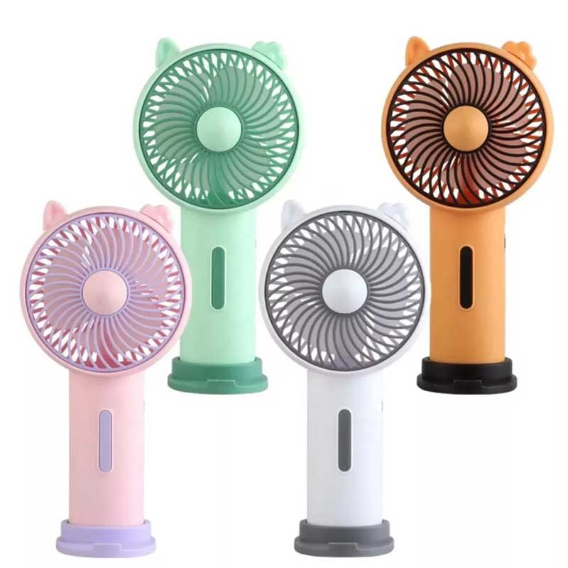 מיני מאוורר עם מעמד שולחני לסמארטפון