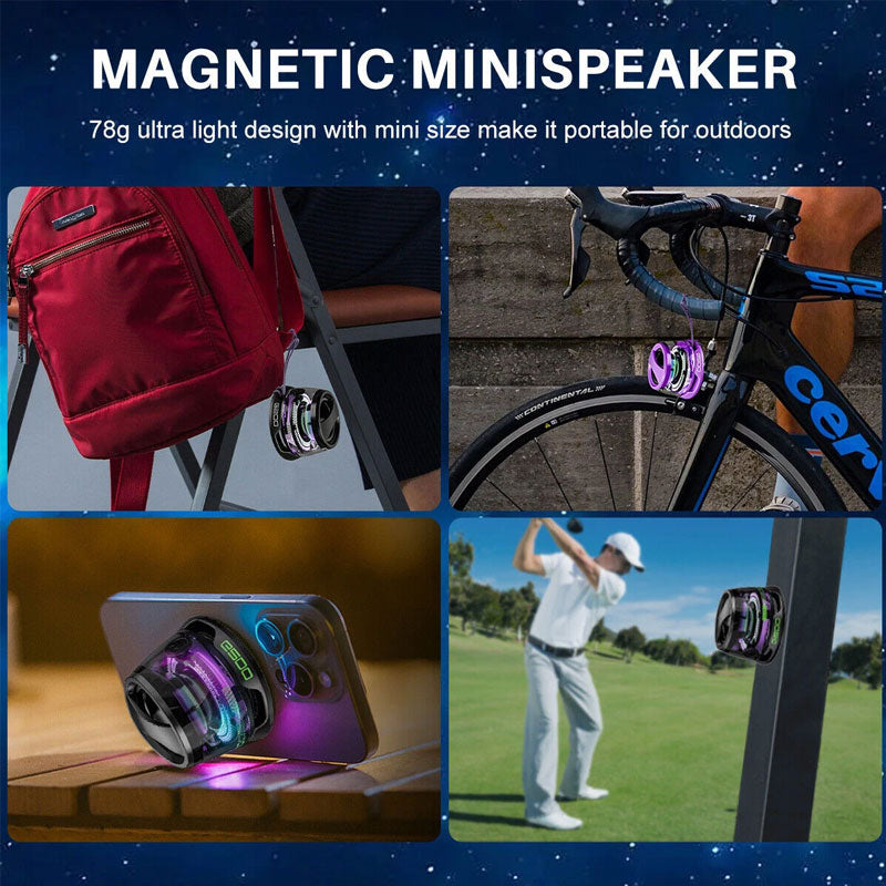 מיני רמקול מגנטי עם תאורה