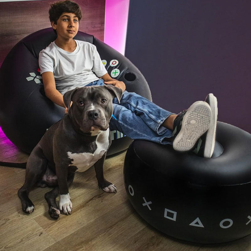 כיסא גיימינג והדום מתנפח לילדים