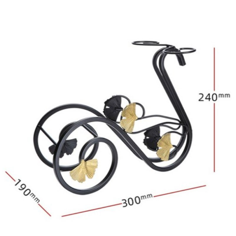 מעמד לבקבוק יין וכוסות בעיצוב ברבור