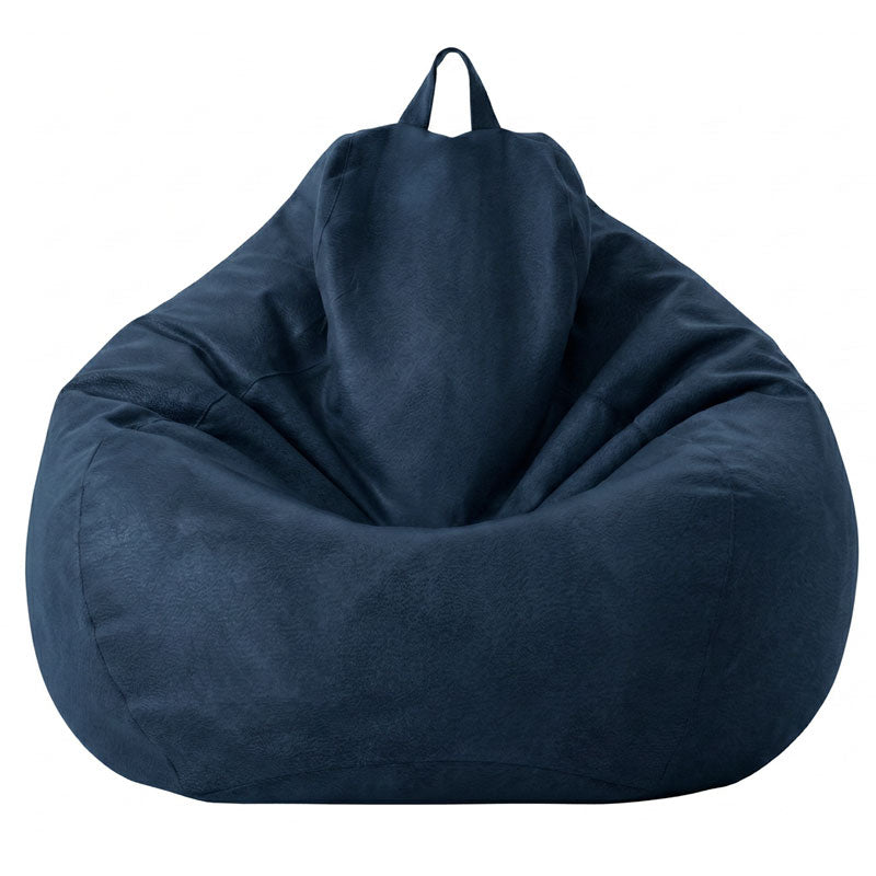 פוף אגס דמוי עור גדול - כחול כהה