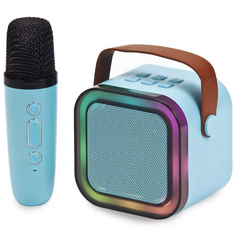 בידורית קריוקי קומפקטית עם מיקרופון אלחוטי