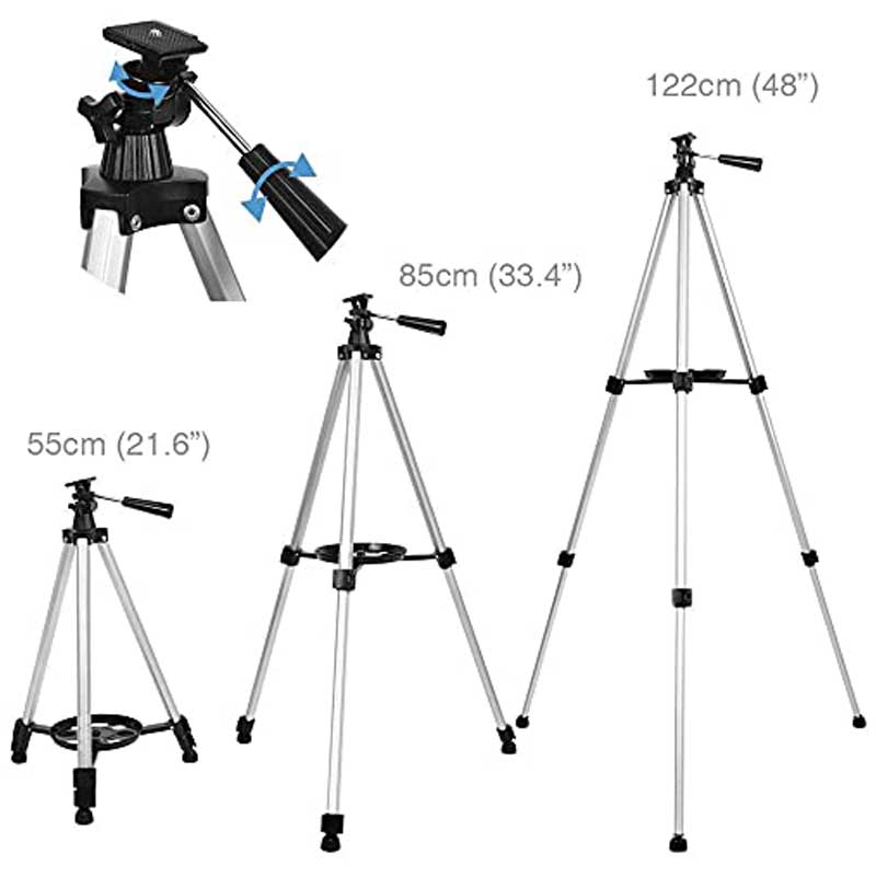 טלסקופ כוכבים 70/400 עם חצובה, תיק נשיאה ומחבר אוניברסלי לסמארטפון