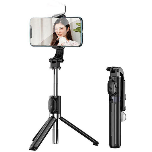 מוט סלפי עם חצובה ותאורה