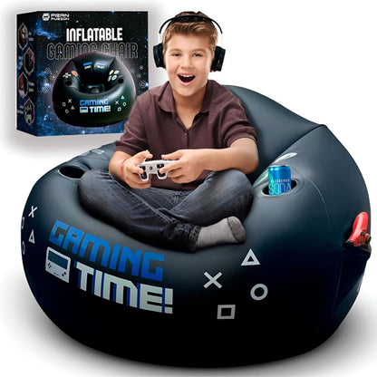 כיסא גיימינג והדום מתנפח לילדים