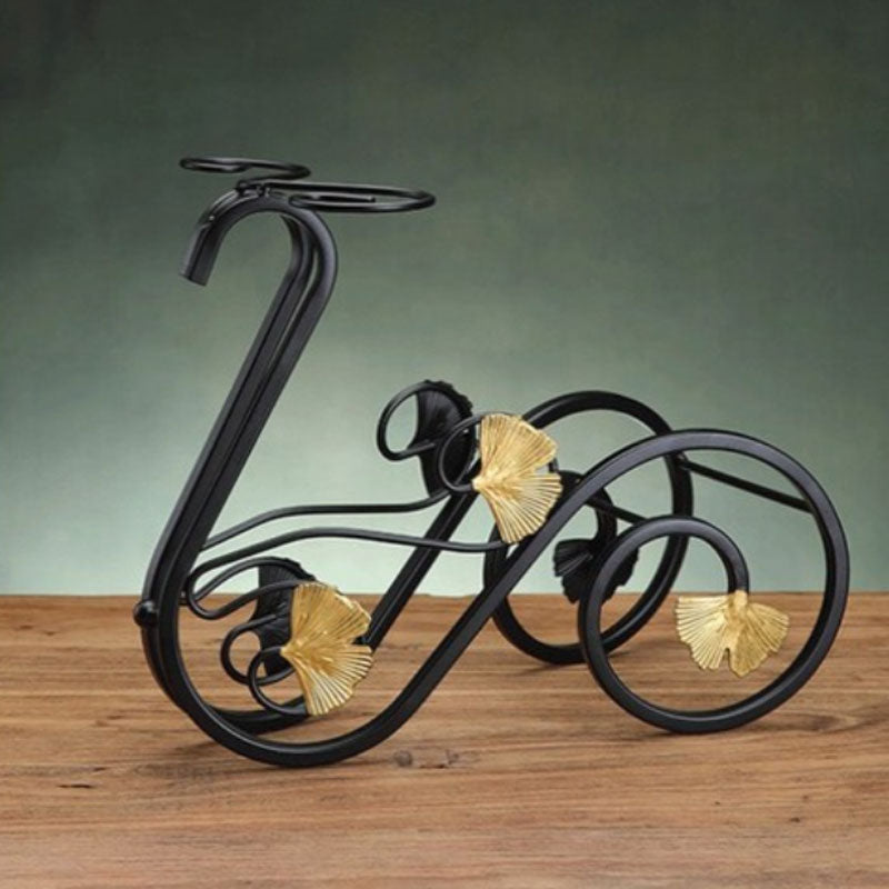 מעמד לבקבוק יין וכוסות בעיצוב ברבור