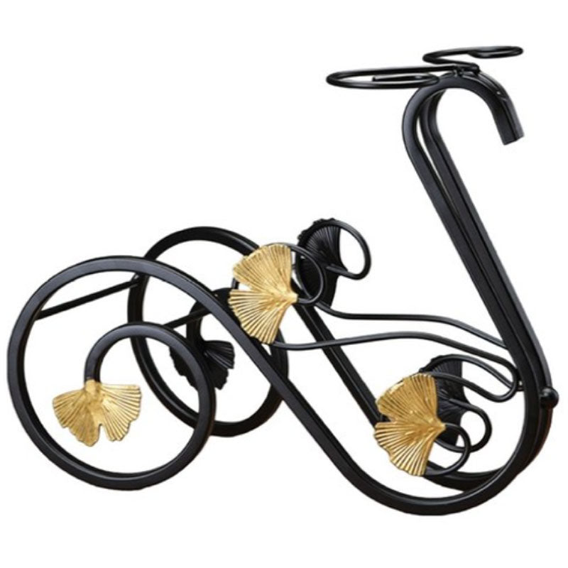 מעמד לבקבוק יין וכוסות בעיצוב ברבור