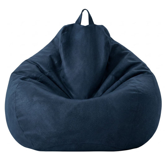 פוף אגס דמוי עור גדול - כחול כהה