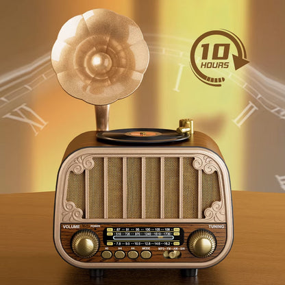 רמקול רטרו דמוי פטיפון MD-1318BT