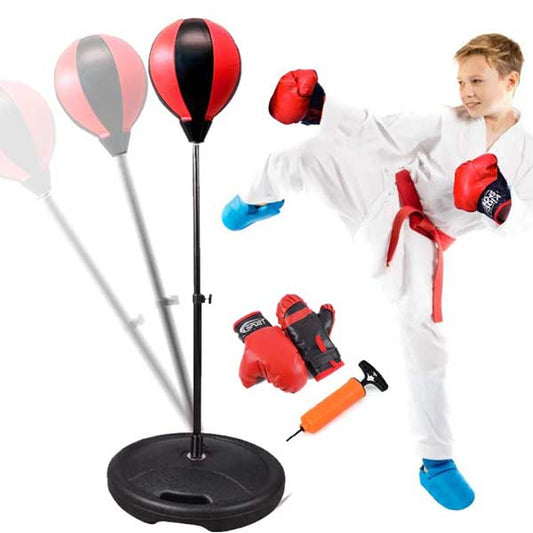 שק איגרוף רצפתי כולל כפפות