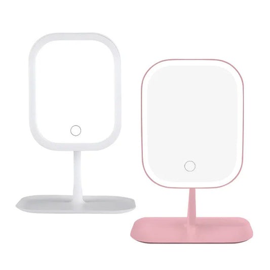 מראה שולחנית עם תאורת לד