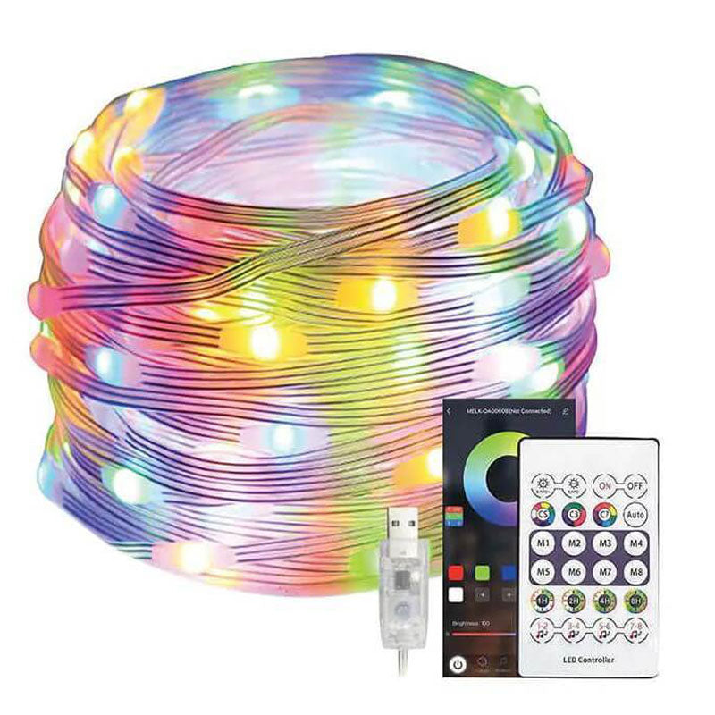 5 מטר תאורת לד בחיבור USB עם שלט ואפליקציה