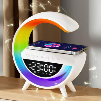 מיני רמקול בלוטוס G עם תאורה ומשטח טעינה