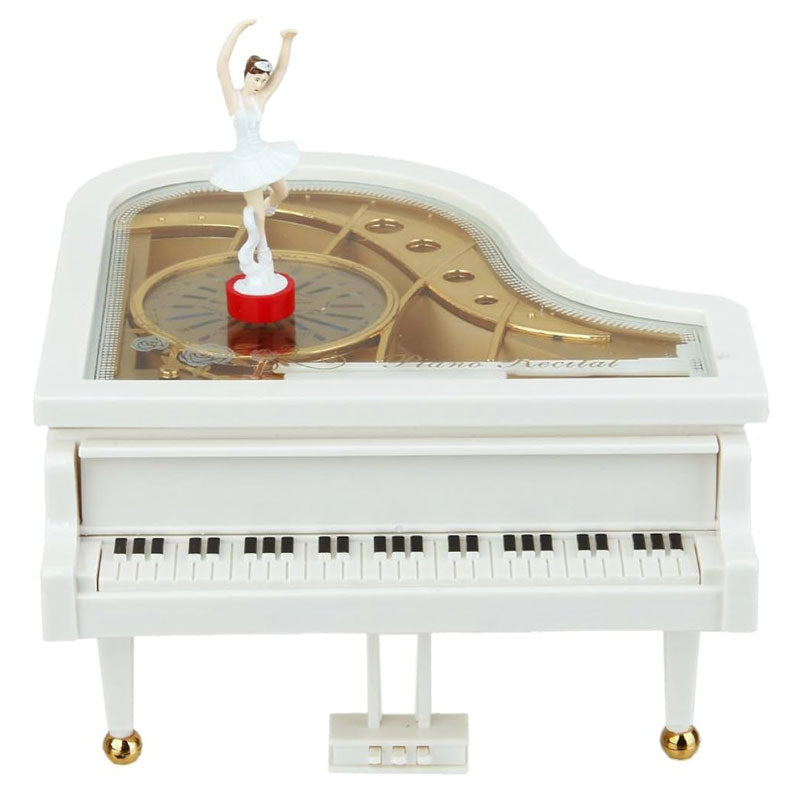 תיבת נגינה פסנתר קלאסי עם בלרינה מסתובבת