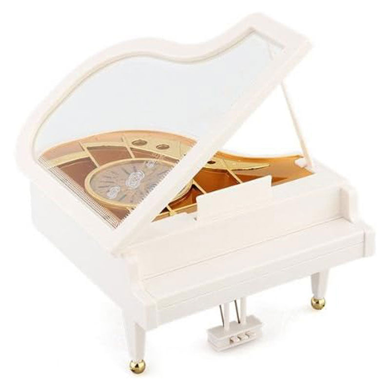 תיבת נגינה פסנתר קלאסי עם בלרינה מסתובבת